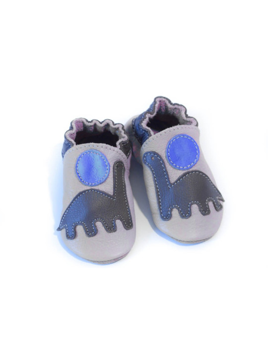 Chaussons - dinosaure - fuxia