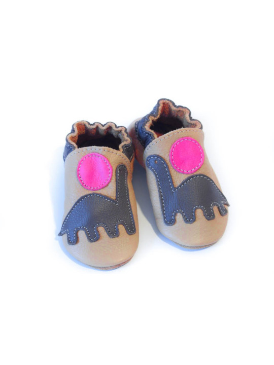 Soft slippers - dinosaur - savanna