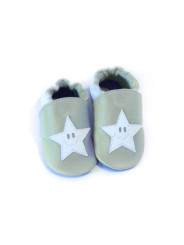 Soft slippers - star smile - bordo