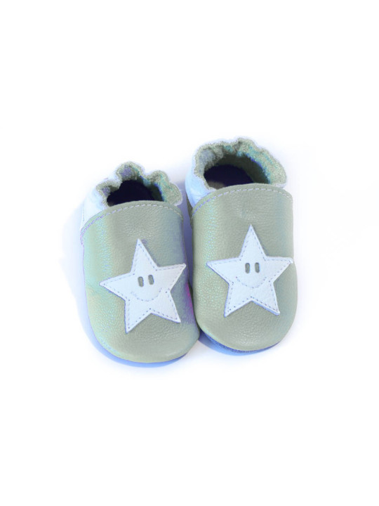 Soft slippers - star smile - bordo