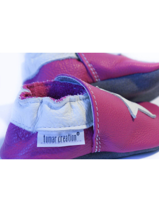 Chaussons - étoile smile - bordo