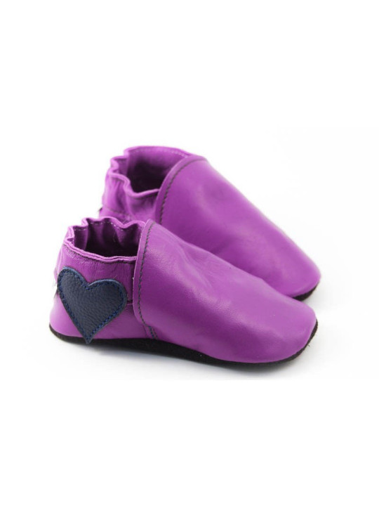 Chaussons - coeur au talon - perla