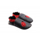 Soft slippers - ladybug - fuxia