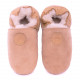 Brown woolen slippers, camel round