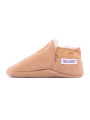 Brown woolen slippers,  camel round