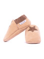 Brown woolen slippers,  star