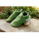 Organic leather slippers - grasshoper
