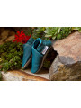 Organic leather slippers - baby blue