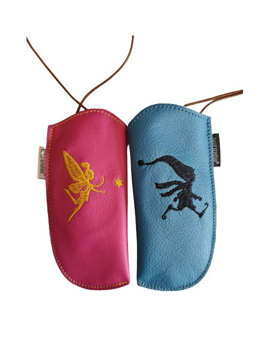 Embroidered Glasses case with lanyard