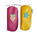 Glasses case with pattern 20 leather colors