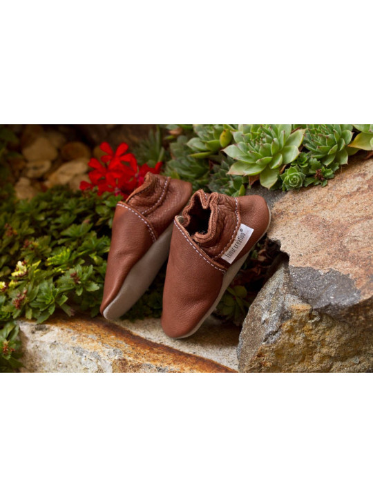 Chaussons cuir bio - coconut 