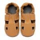 Soft summer leather slippers - savanna