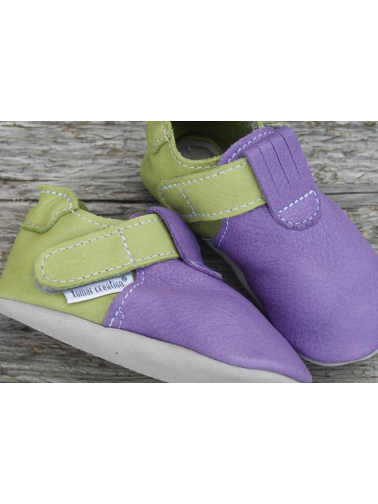 Organic Zippy slippers - pisello/karibik