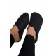 black woolen slippers