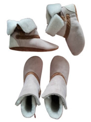 Bottines en peau lainée