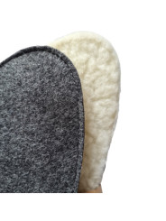 Insulating merino soles