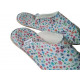 Slippers Bab´s - WHITE WITH FLOWERS