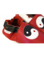 Chaussons cuir souple yin yang 