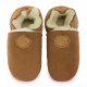 dark brown woolen slippers
