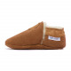 dark brown woolen slippers