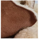 Dark brown woolen slippers, beige star