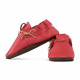 chaussons mocassins rouge