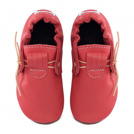 moccasins slippers red