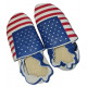 Chaussons cuir souple USA / drapeau des États-Unis