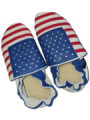 Chaussons cuir souple USA / drapeau des États-Unis