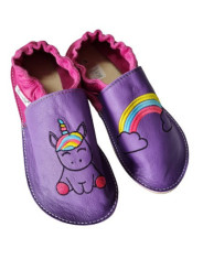 Chaussons cuir souple personnalisés Filles