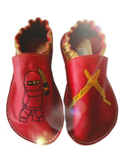 Chaussons cuir souple personnalisés Filles