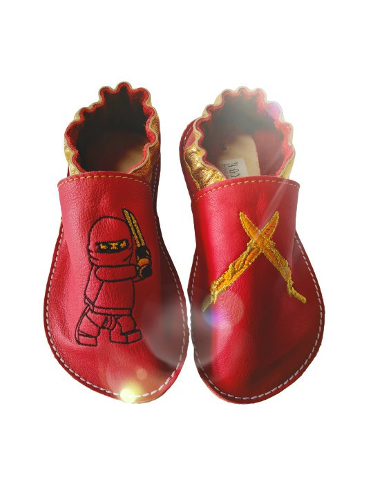 Chaussons cuir souple personnalisés Filles