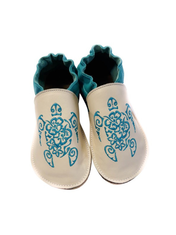 Chaussons cuir souple personnalisés Filles