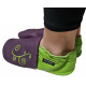 Size from 18 to 34 Purple and green embroidered slippers