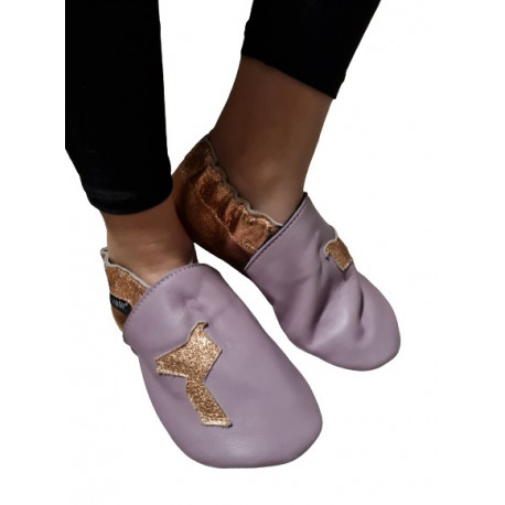 Size 34 mauve origami slippers