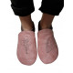 Size 38 elephant embroidered pink slippers
