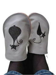 Chaussons cuir souple personnalisés Filles
