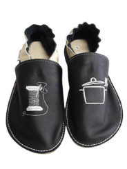 Chaussons cuir souple personnalisés Filles