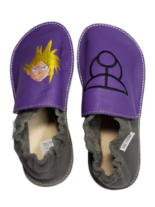 Chaussons cuir souple personnalisés Filles