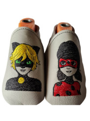 Chaussons cuir souple personnalisés Filles