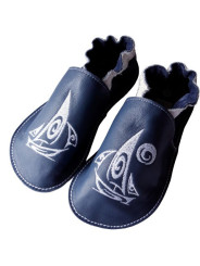 Chaussons cuir souple personnalisés Filles