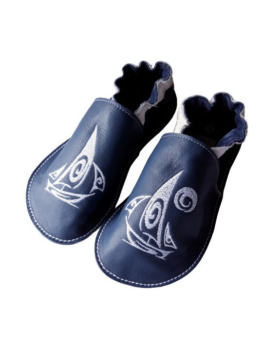 Chaussons cuir souple personnalisés Filles
