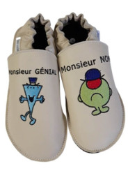 Chaussons cuir souple personnalisés Filles