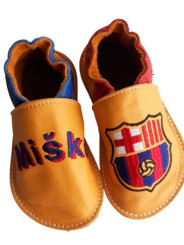 Chaussons cuir souple personnalisés Filles