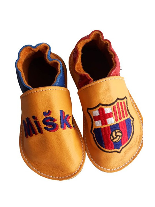 Chaussons cuir souple personnalisés Filles