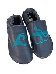 Chaussons cuir souple personnalisés Filles