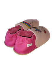 Chaussons cuir souple personnalisés Filles