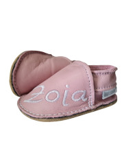 Chaussons cuir souple personnalisés Filles