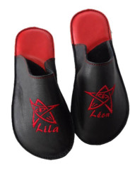 Chaussons cuir souple personnalisés Filles