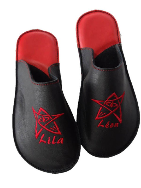 Chaussons cuir souple personnalisés Filles